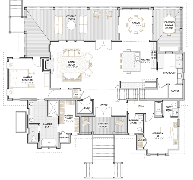 Olive Ibis II Home Plan — Flatfish Island Designs — Coastal Home Plans